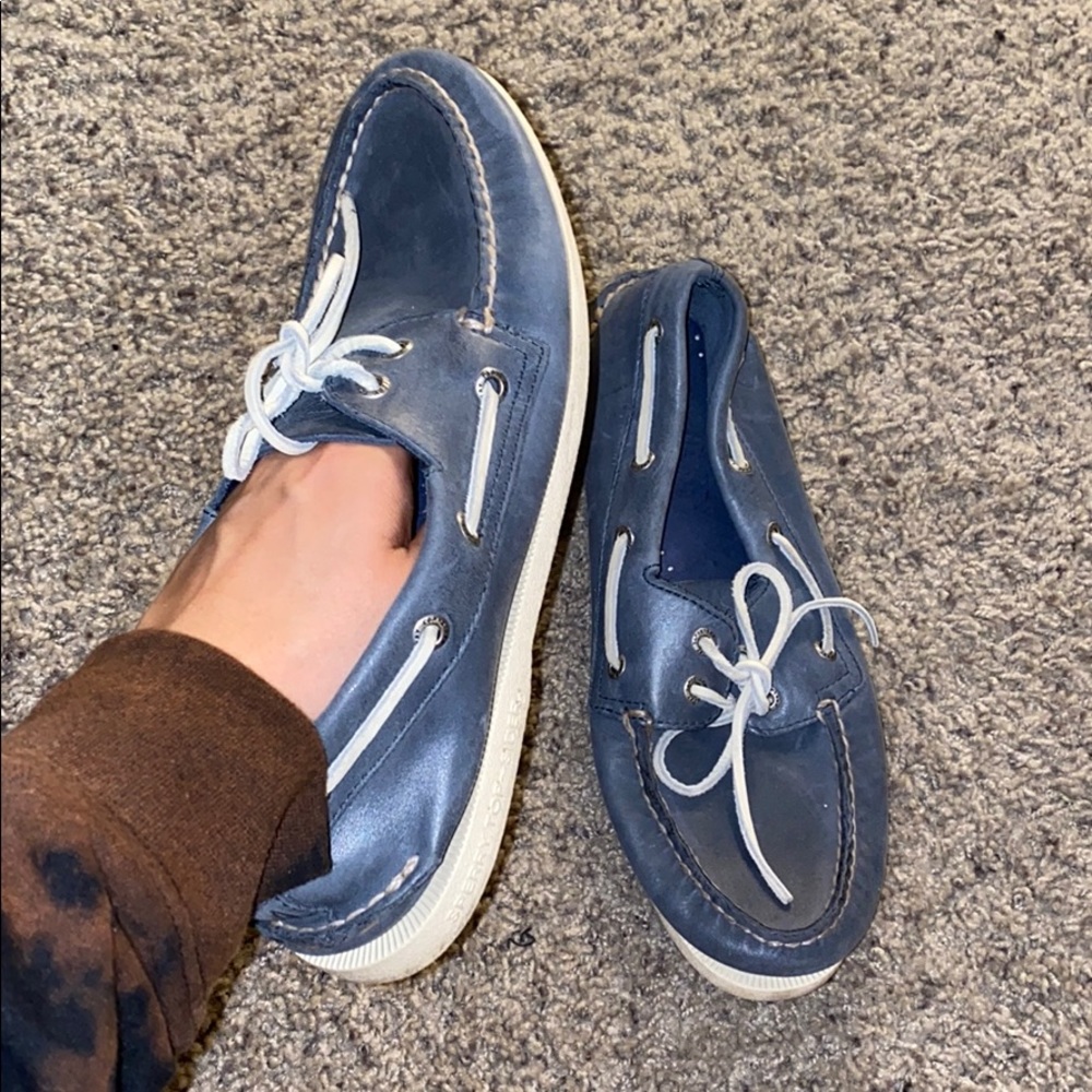 Blue Sperry Loafer Boat Shoes